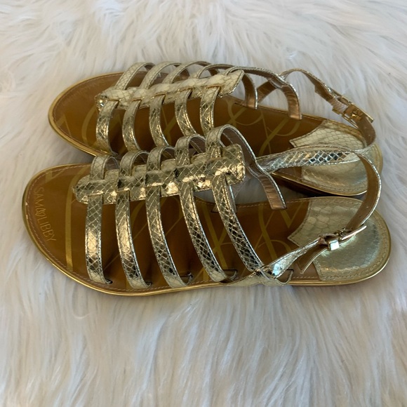 Sam & Libby Metallic Strappy Sandals - Picture 3 of 7